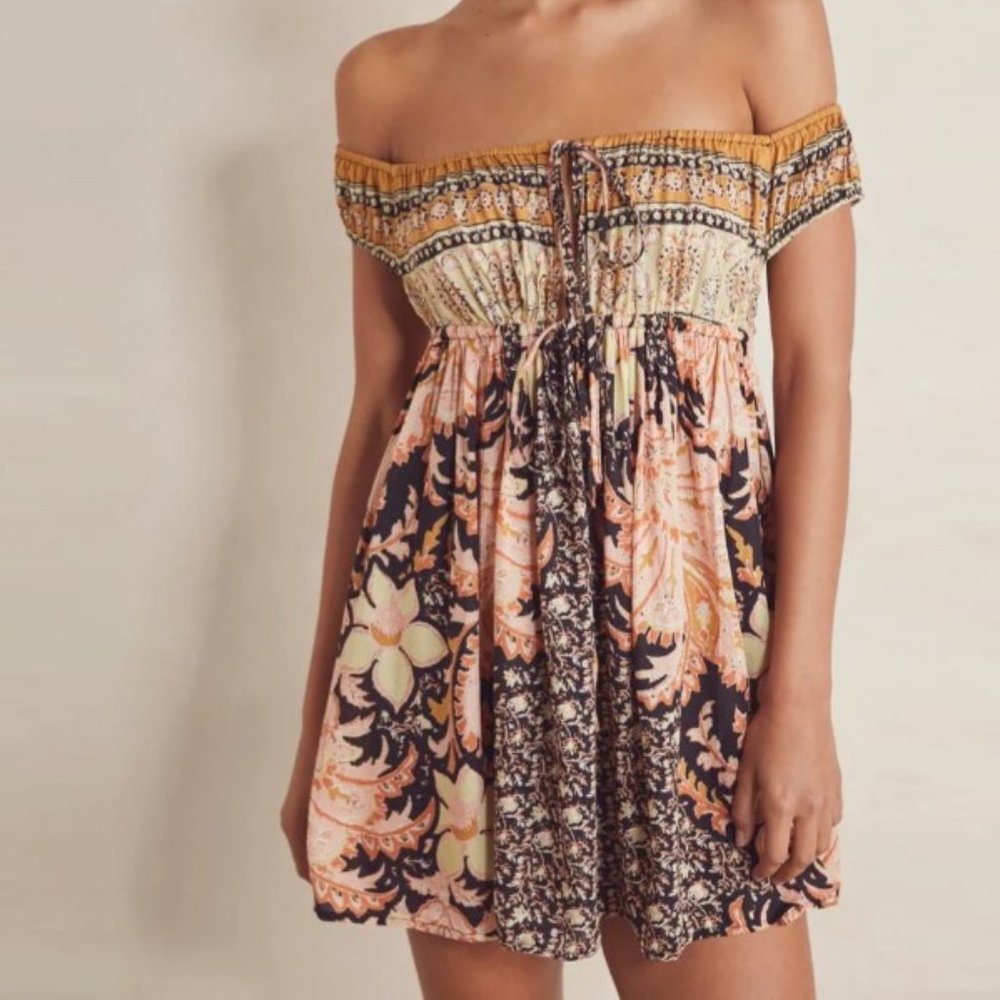 NEW Free People Intimately Bali Mariposa Mini Slip Tie Front Dress SZ Small